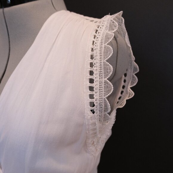 Suncoo Paris White Summer crochet trim sundress - Picture 3 of 6